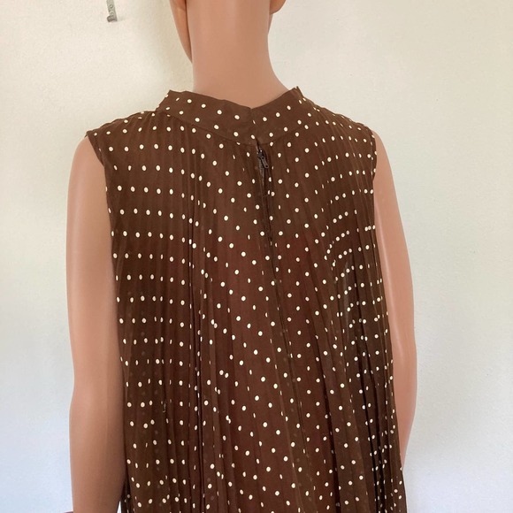Vintage 60s Womens‎ Brown Polka Dot Mini Dress // Size Small - Picture 2 of 7
